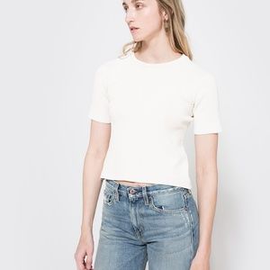 Simon Miller Ivory Ribbed Yucca Tee